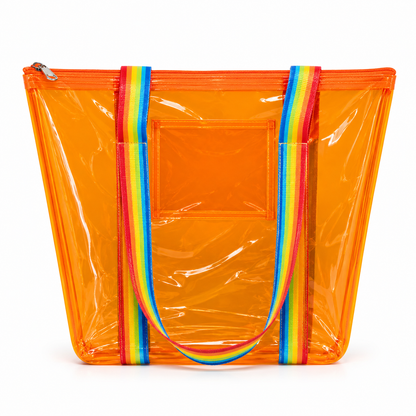 Transparent Neon Jelly Tote Bag | Waterproof PVC Beach Bag