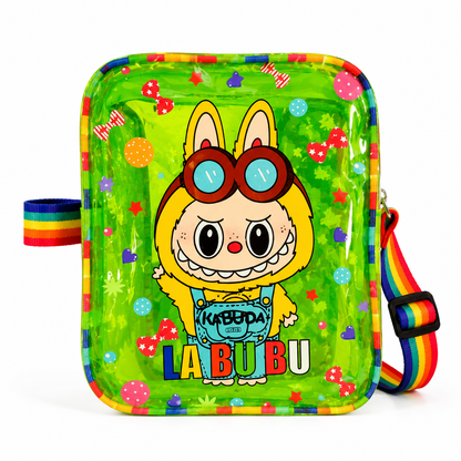Kids  Labubu Jelly Waterproof Bag with Rainbow Straps