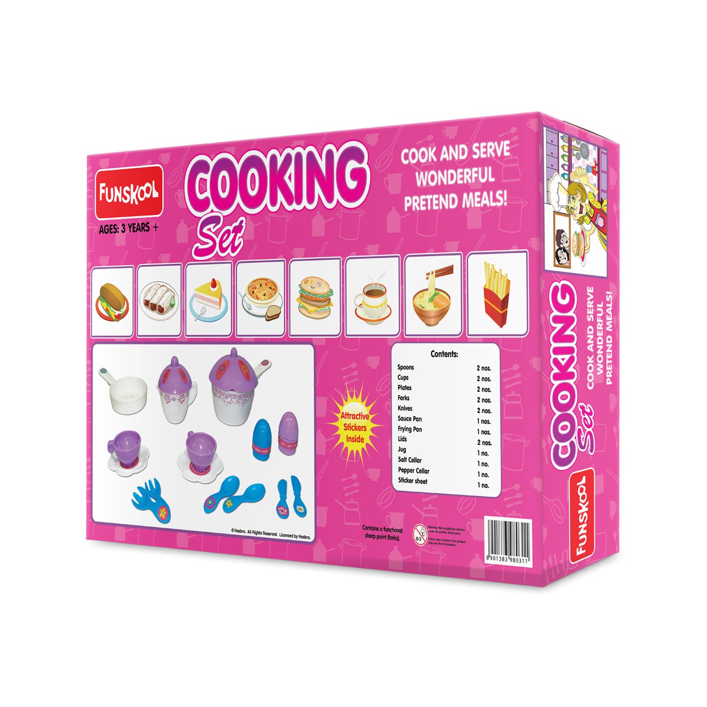 Funskool Giggles Sturdy Colourful Pretend Play Kitchen Cooking Set Toy