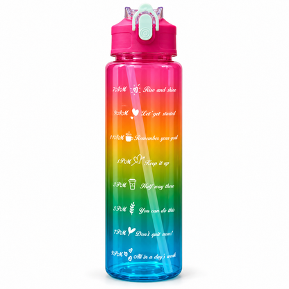 Motivational Water Bottle 900 ML | BPA-Free with Leak-Proof