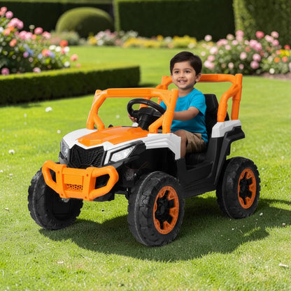 Toy House Maverick UTV Ride-On Jeep for Kids J015-Orange - Age 3+