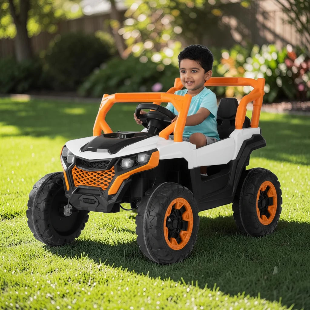 Toy House Polaris RZR Pro R UTV Ride-On Jeep for Kids J014-Orange - Age 3+