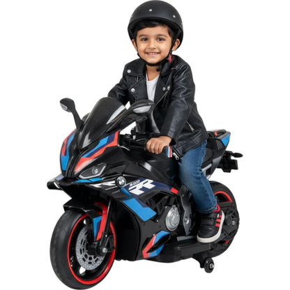 Toy House Battery Operated Ride-On Bike for Kids - B022- Black