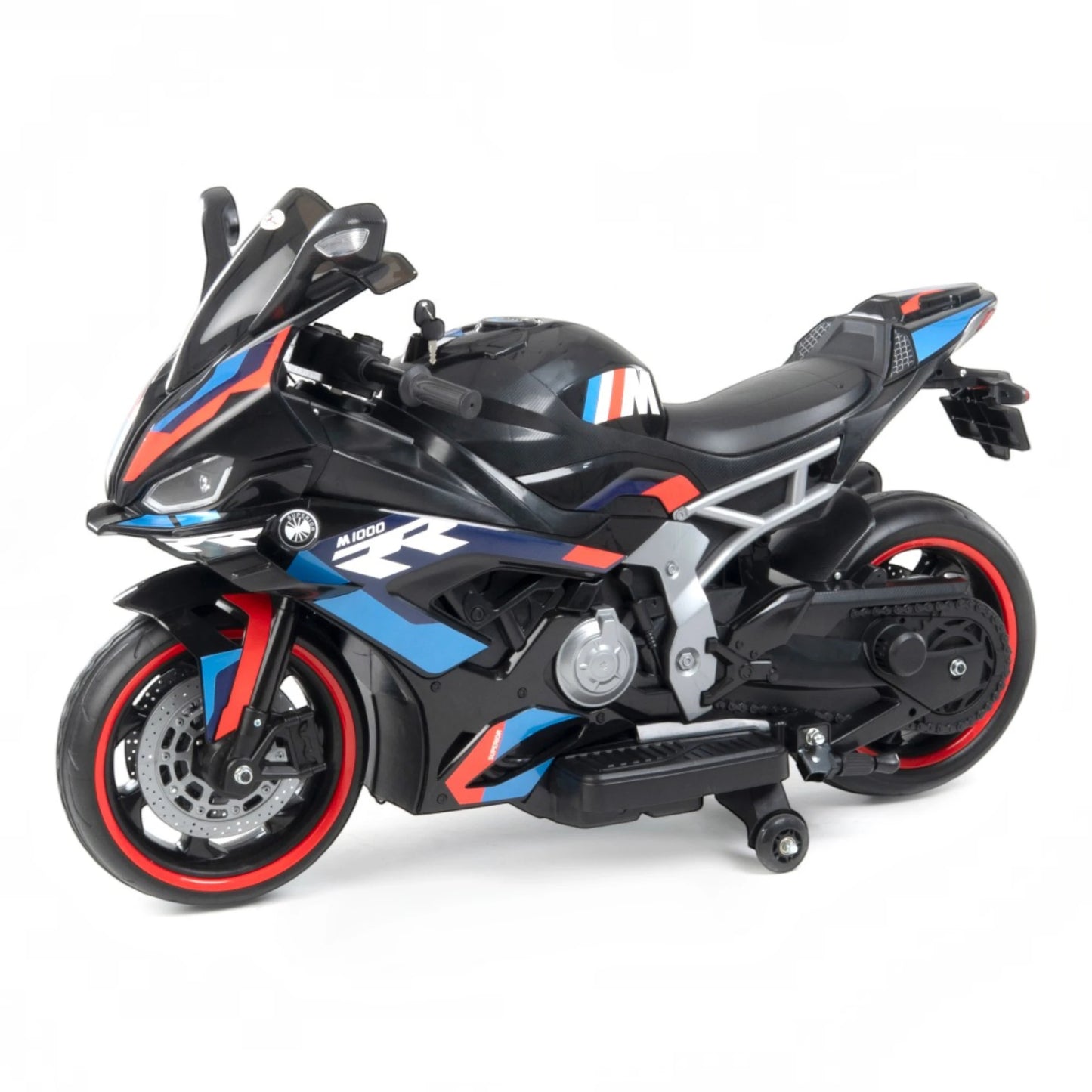 Toy House Battery Operated Ride-On Bike for Kids - B022- Black