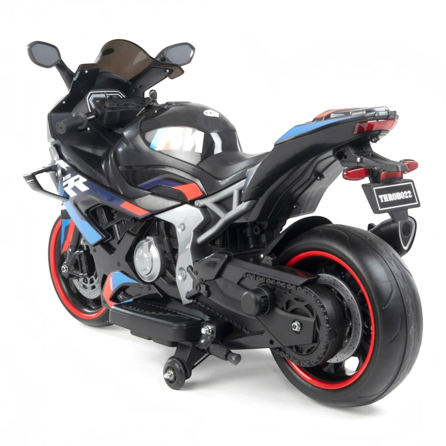 Toy House Battery Operated Ride-On Bike for Kids - B022- Black