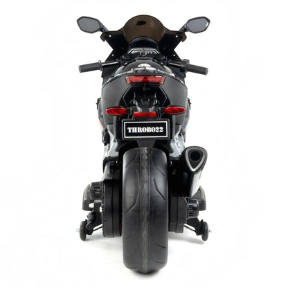 Toy House Battery Operated Ride-On Bike for Kids - B022- Black