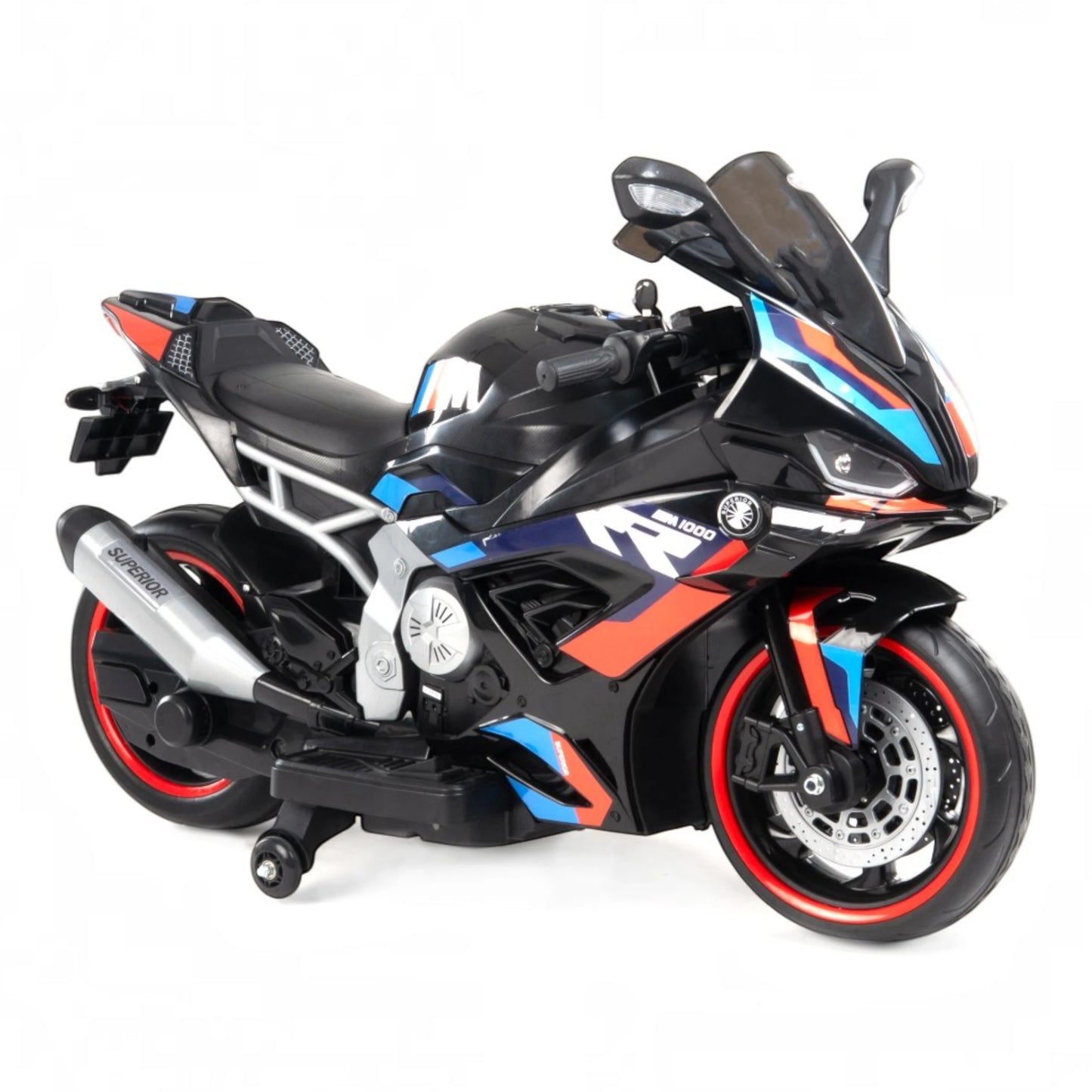 Toy House Battery Operated Ride-On Bike for Kids - B022- Black