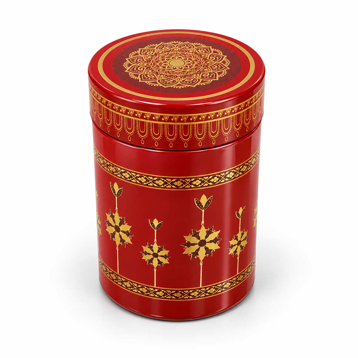 4 inch Designer Air tight Container Tin - 1 pcs