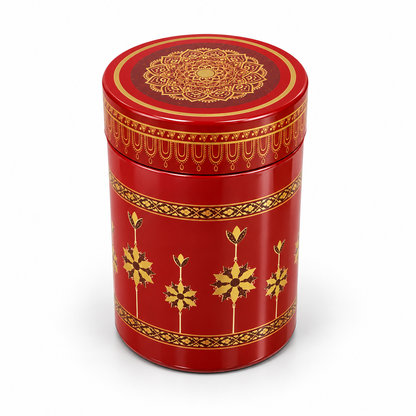 4 inch Designer Air tight Container Tin - 1 pcs