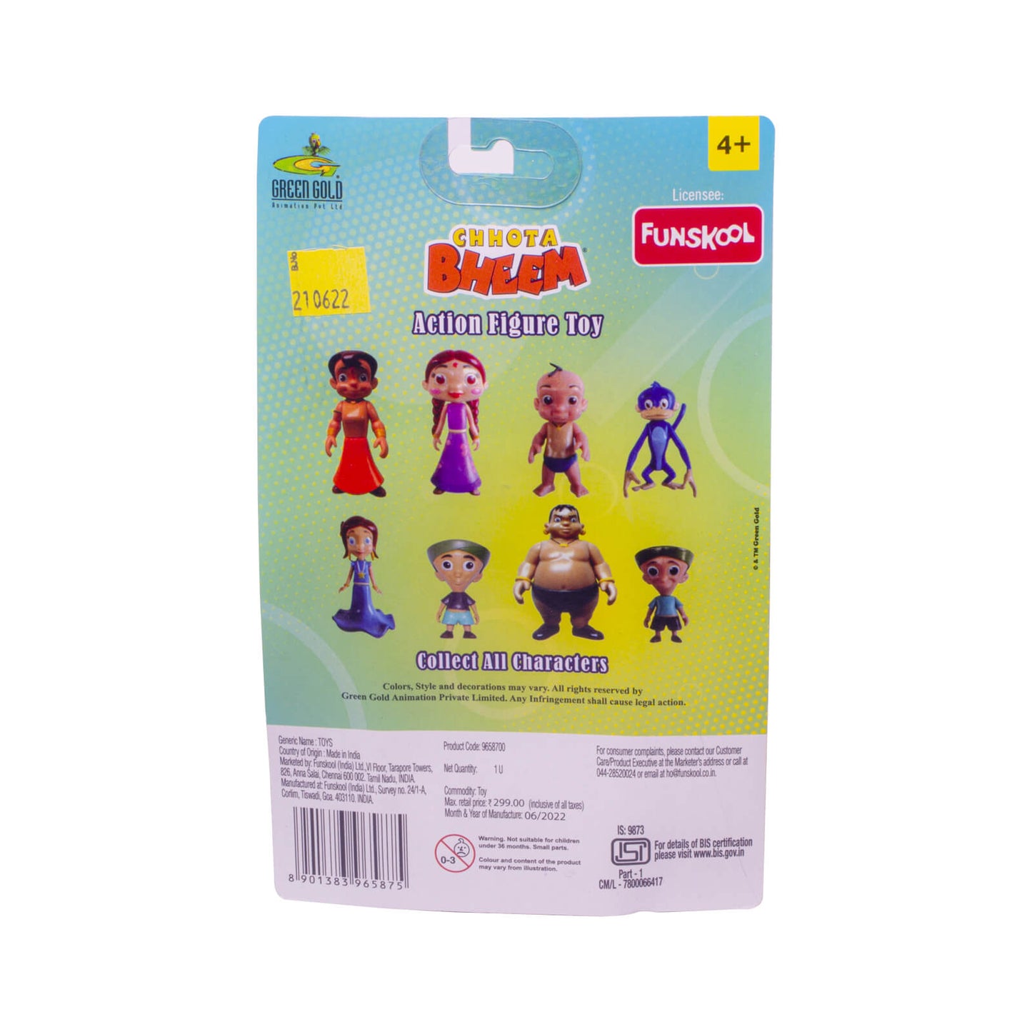 Chhota Bheem Dholu Action Figure Toy, Non-Toxic, Child-Safe Adventure Playtime