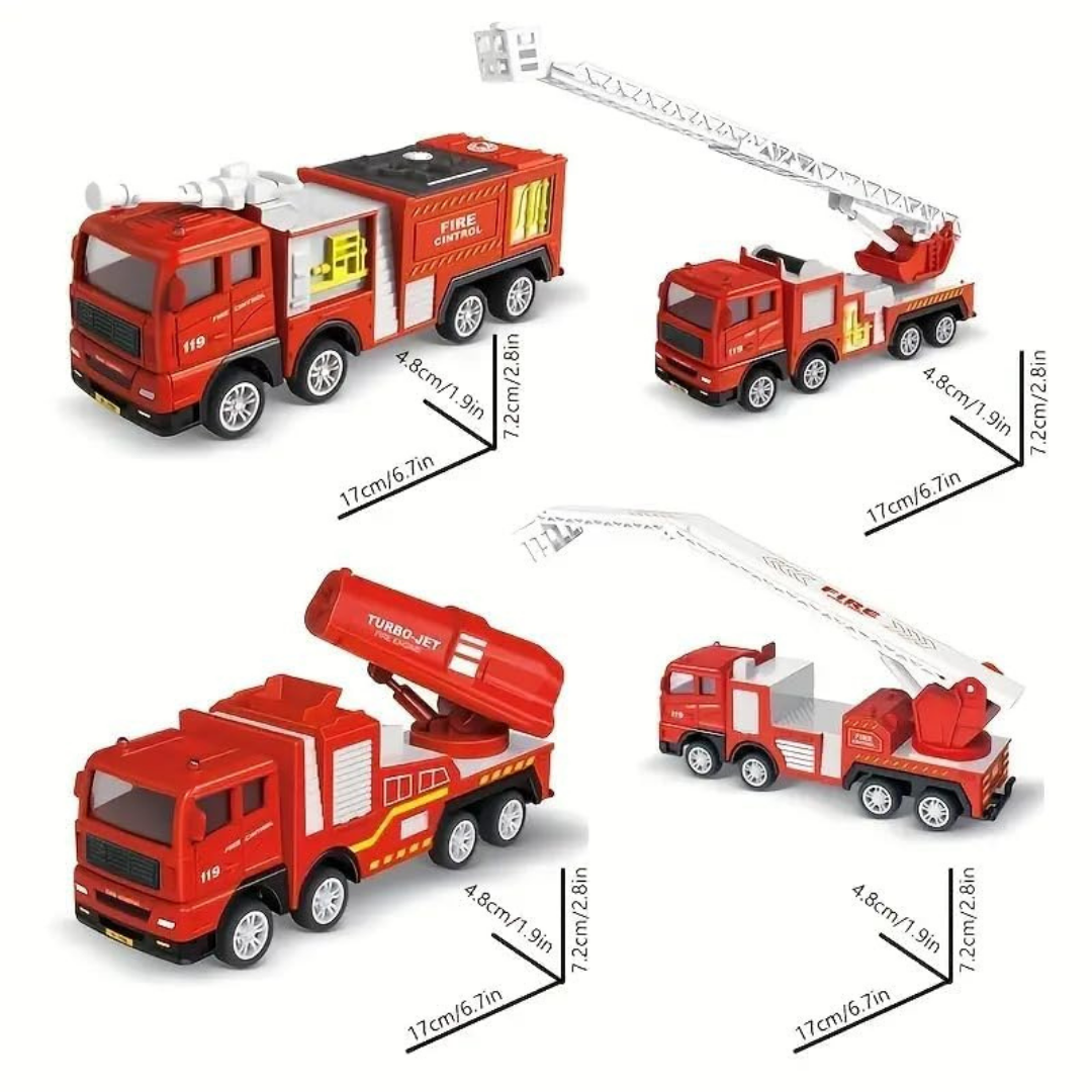 Die Cast Model Fire Engine Truck Toy for Kids