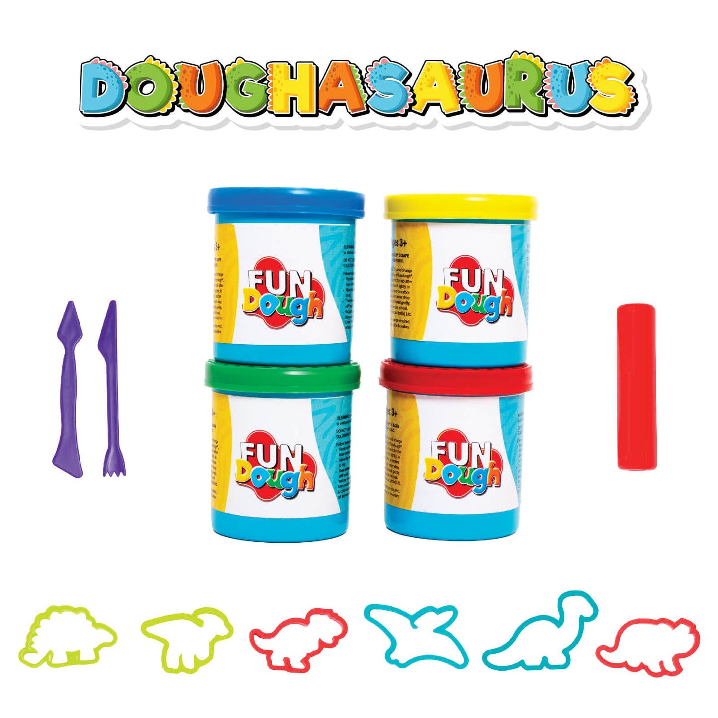 Doughasaurus Dinosaur Clay & Cutter Set for Creative Kids' Playtime Fun