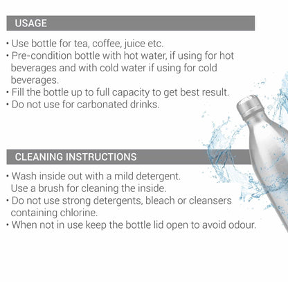 Milton Duo Deluxe Thermosteel Insulated Water Bottle