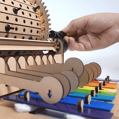 Xylofun Music Machine STEM Construction Toy: Learn Music, Gears, Boost Creativity