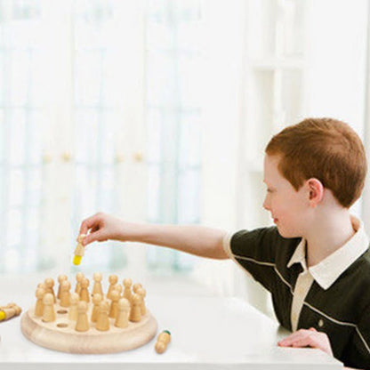 Classic Wooden Color Memory Chess | Fun Intelligence Game for Kids