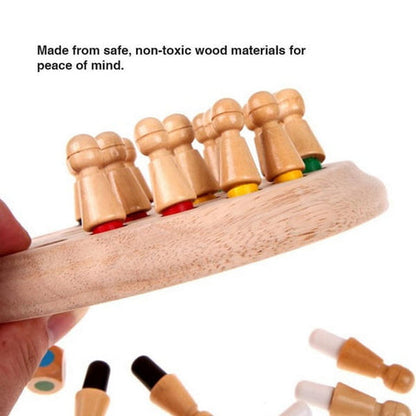 Classic Wooden Color Memory Chess | Fun Intelligence Game for Kids