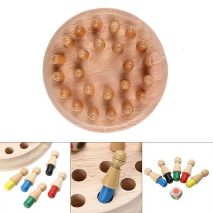 Classic Wooden Color Memory Chess | Fun Intelligence Game for Kids