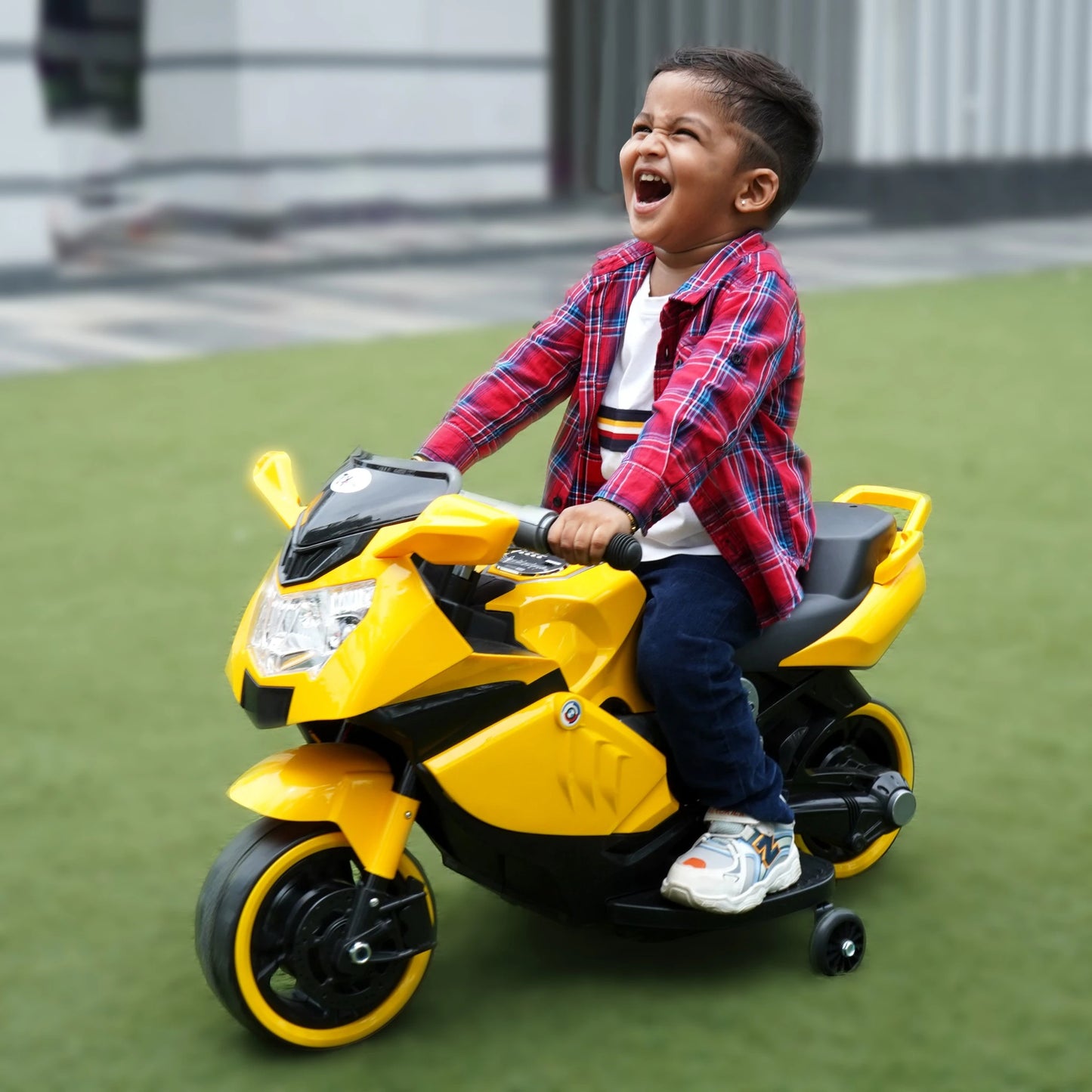 Toy House Mini Ninja Ride-On Bike for Kids - Age 2 to 4 - B005-Yellow