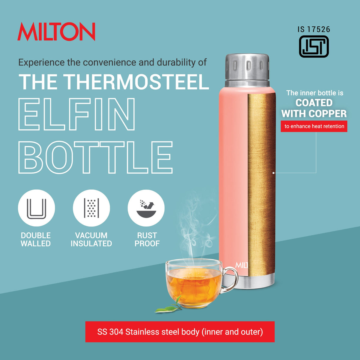 Milton Elfin Thermosteel Insulated Water Bottle