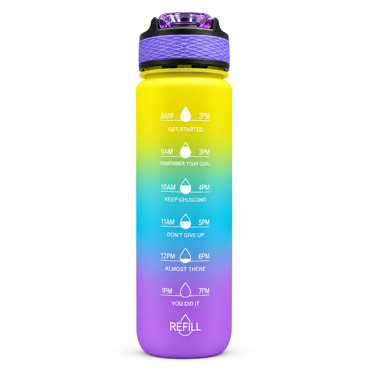 Motivational Water Bottle 1000 ML | BPA-Free with Leak-Proof