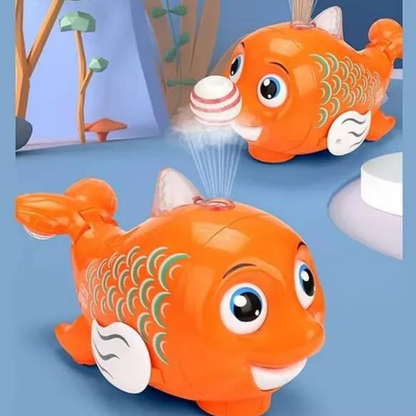 Cute Fish Blow The Ball Musical Toy