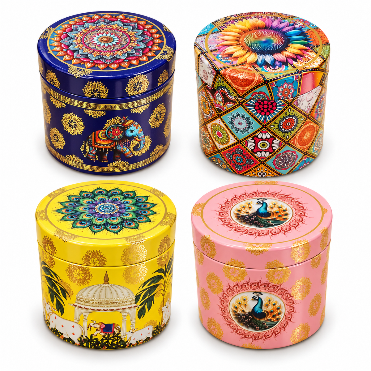3 inch Designer Air tight Container Tin - 1 pcs