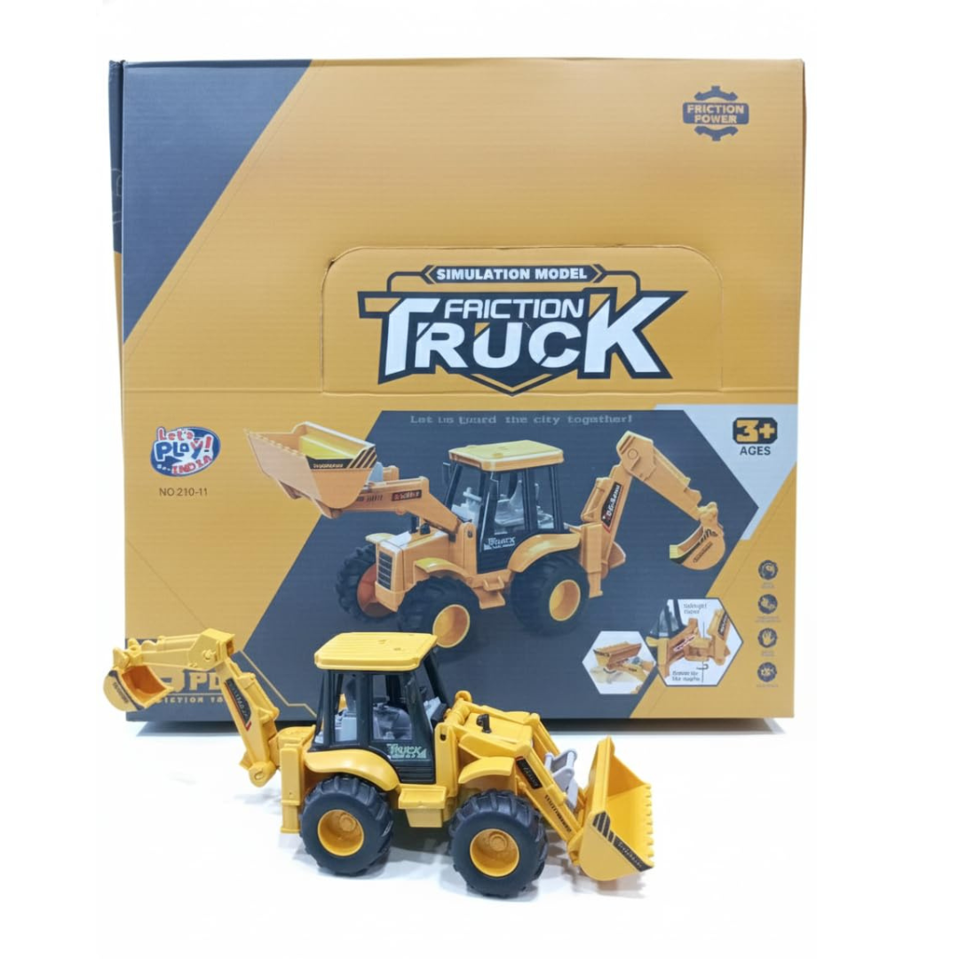 Friction Powered Bulldozer Truck JCB Excavator Toy