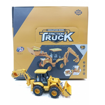 Friction Powered Bulldozer Truck JCB Excavator Toy