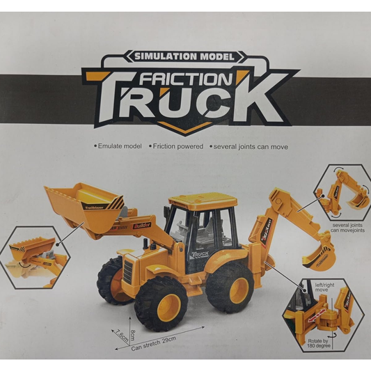 Friction Powered Bulldozer Truck JCB Excavator Toy
