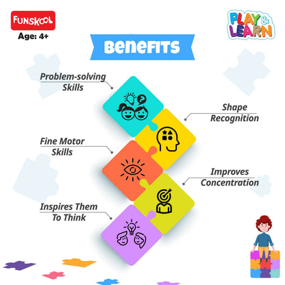 Funskool Educational Learn Fruits Vegetables Puzzle for Kids - Develop Skills