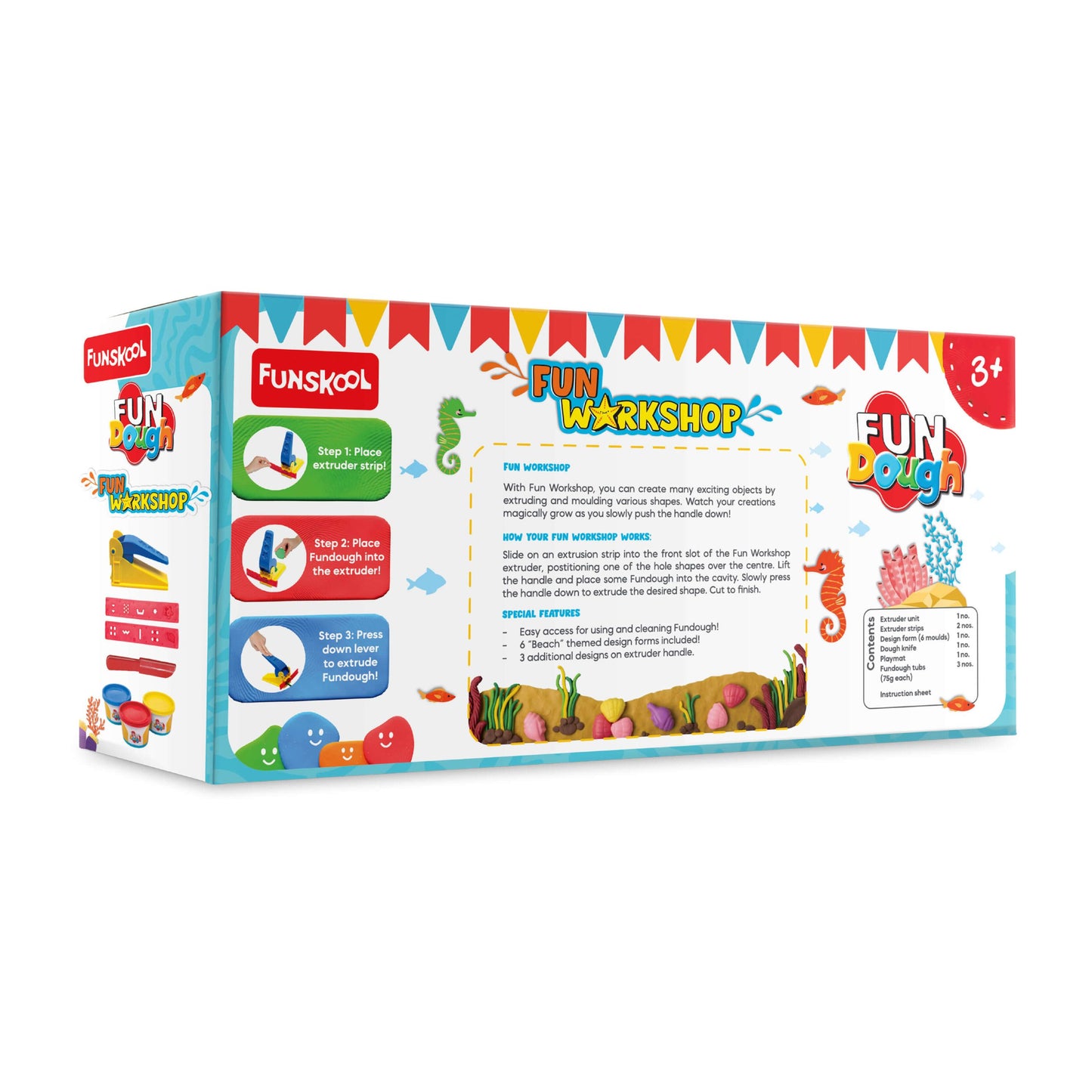 Fundough Fun Workshop: Kids' Creative Clay Extruder & Shape Play Set