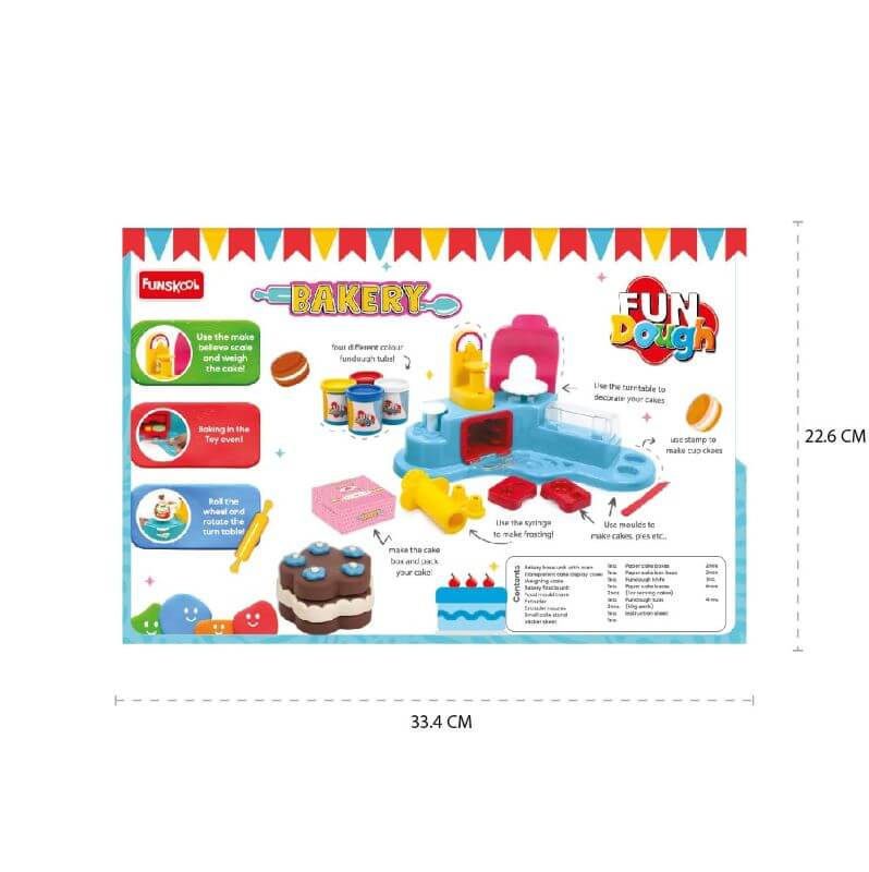 Fundough Deluxe Creative Bakery Play Set - Dough Fondant Icing Extruder Kit