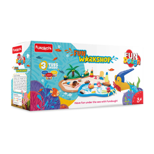 Fundough Fun Workshop: Kids' Creative Clay Extruder & Shape Play Set
