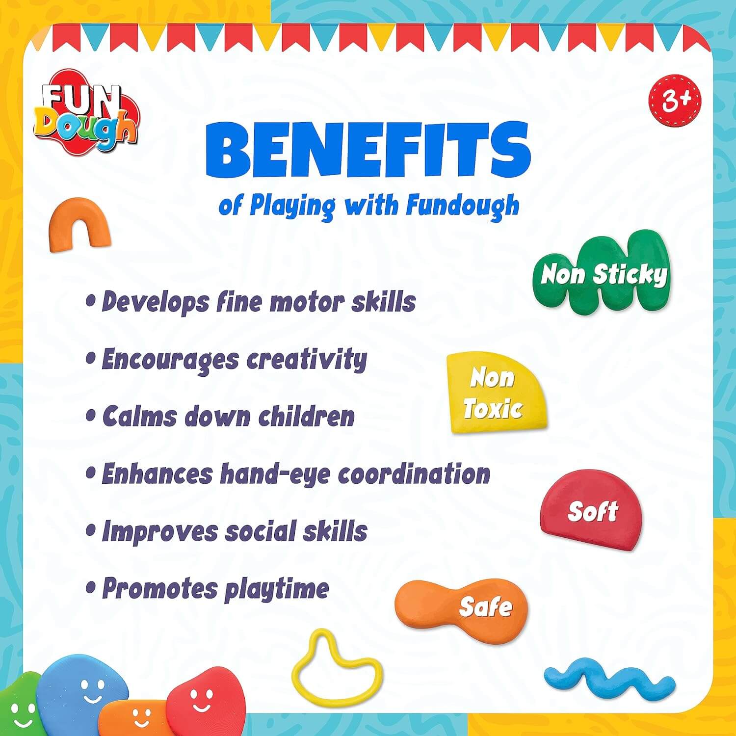Fundough Jumbo Play Dough Pack | Texture Detail