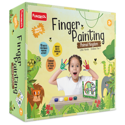 Funskool Animal Kingdom Finger Painting Set | Mess-Free Kit