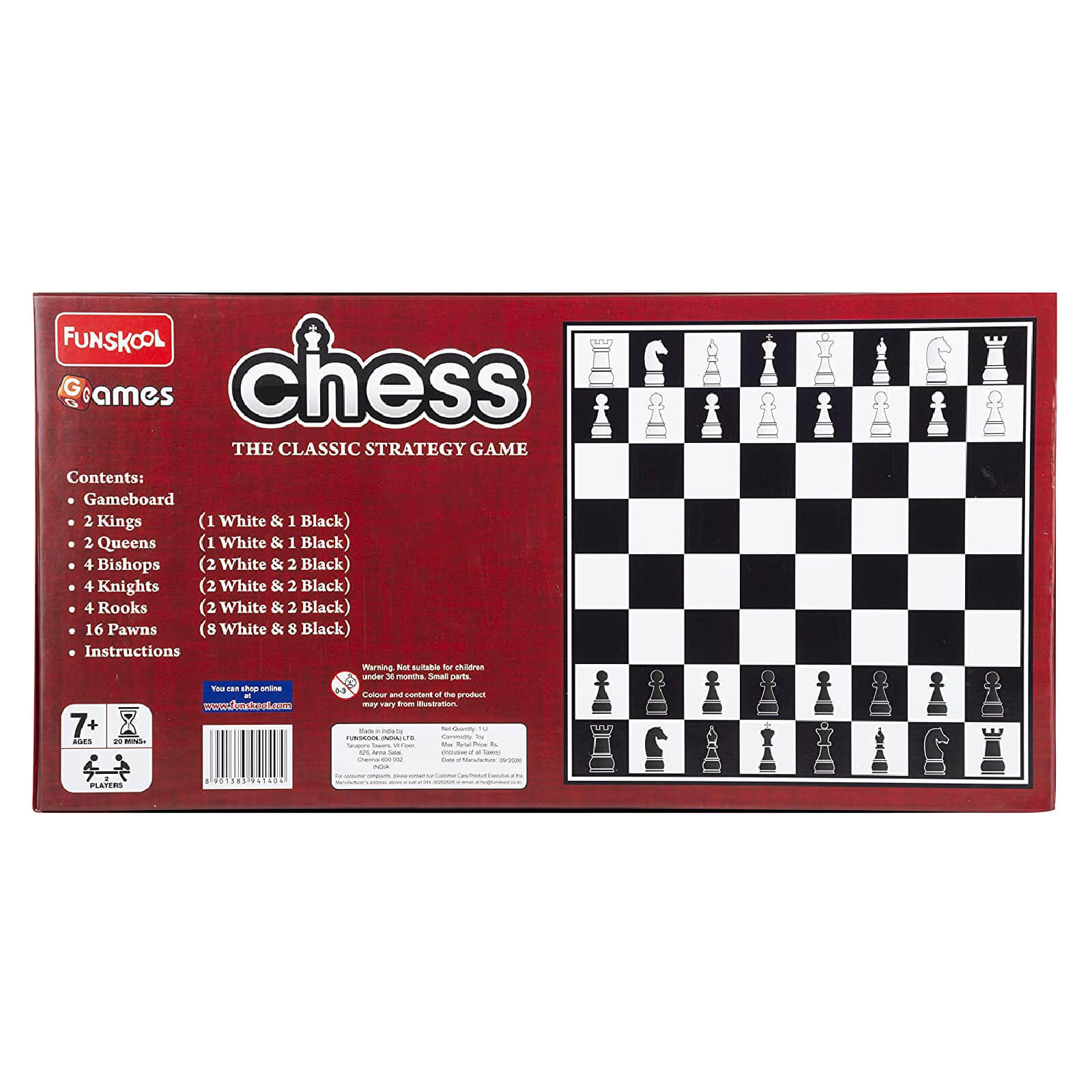 Funskool Large Piece Chess | Board Detail