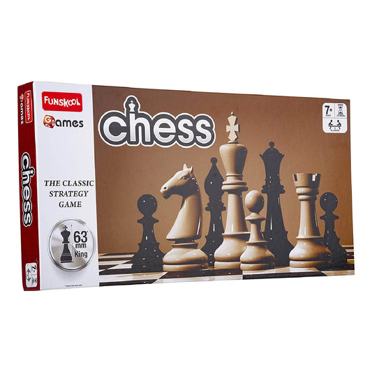 Funskool Classic Chess Board Game with 2.48-inch King Pieces, Strategy & Educational
