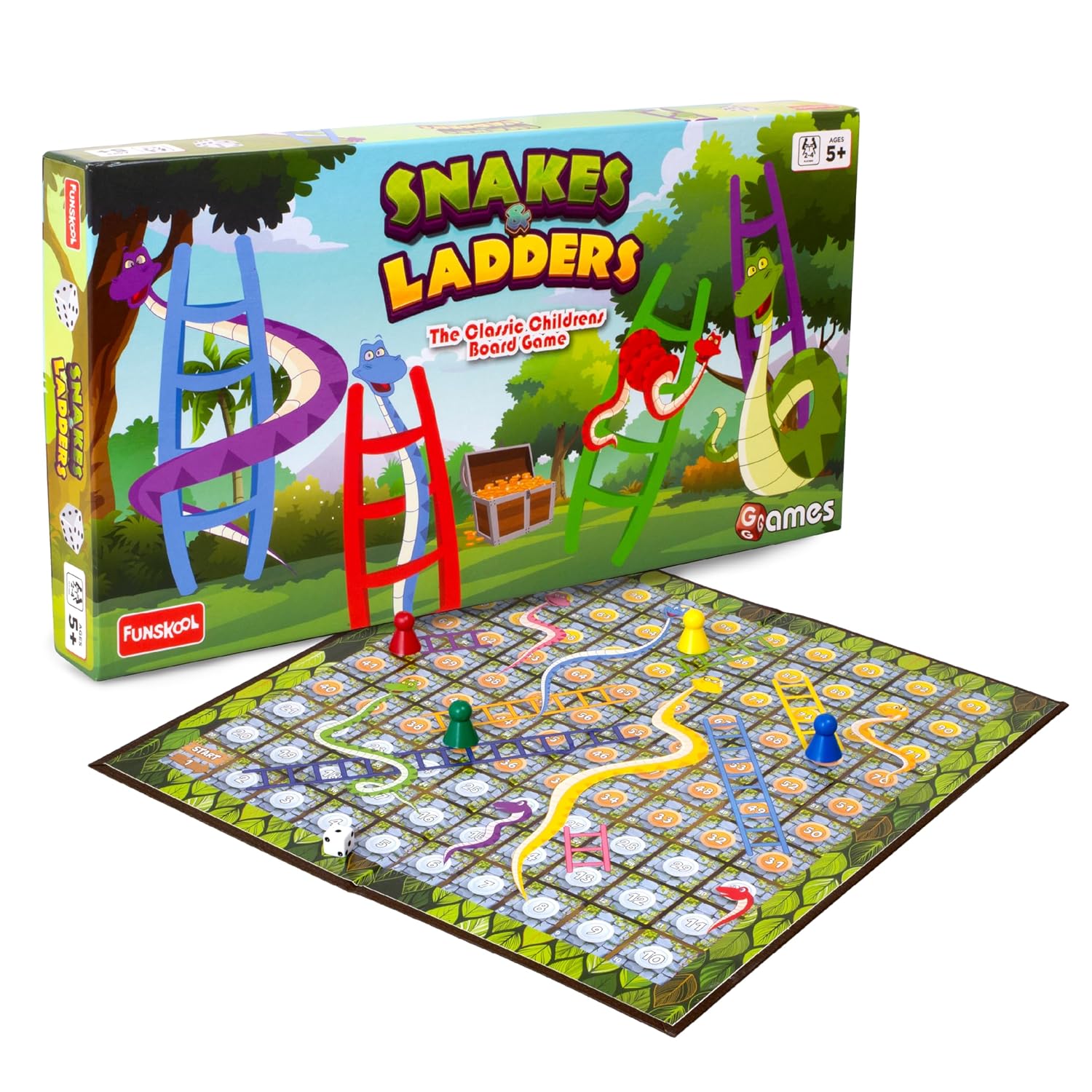 Funskool Classic Snakes and Ladders Educational Strategy Board Game for Families