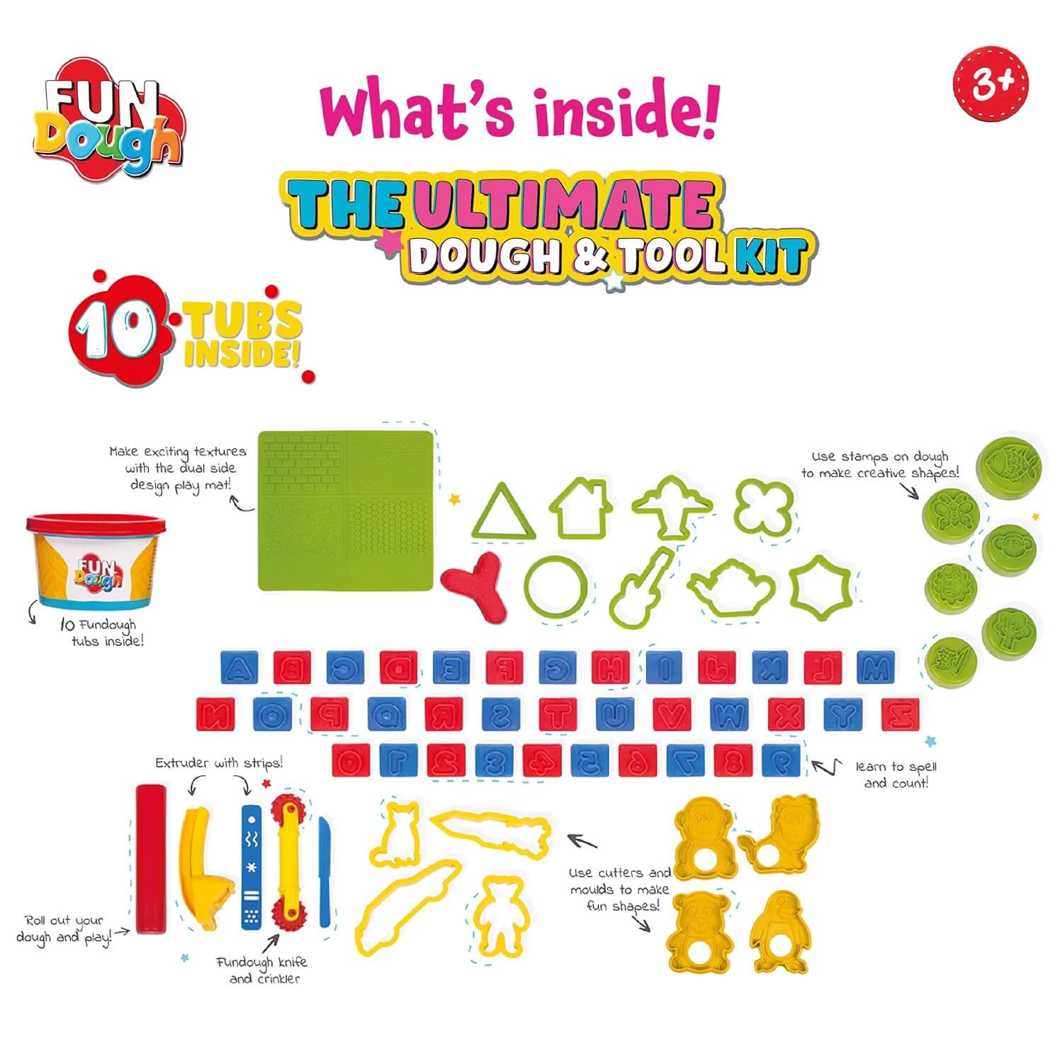 Funskool Fun Dough Tool Kit | Colours Detail