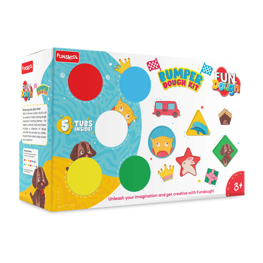 Funskool Fun Dough Ultimate Creative Dough Kit: 16 Cutters, Extruder, Roller for Kids' Fun