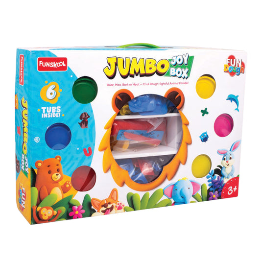 Funskool Fundough Jumbo Joy Box: Creative Animals, Letters, Numbers Play Kit