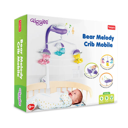 Funskool Giggles Bear Melody Musical Crib Mobile with Three Hanging Bears