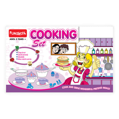 Funskool Giggles Sturdy Colourful Pretend Play Kitchen Cooking Set Toy
