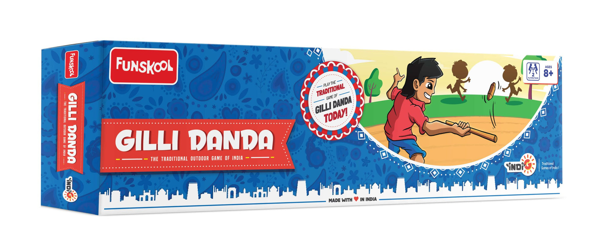 Funskool Gilli Danda Game Set | Traditional Indian Outdoor Game