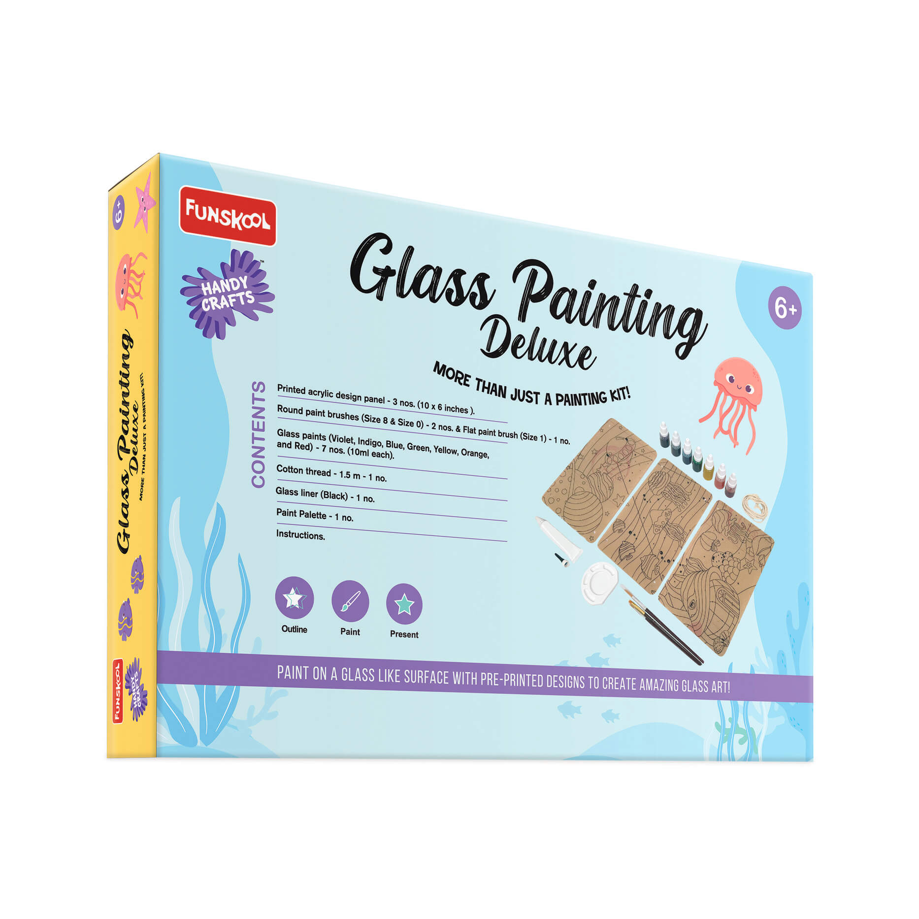 Funskool Glass Painting Deluxe | Full Set View