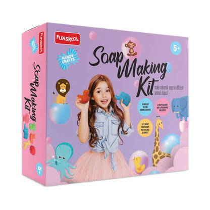 Funskool Handycrafts Animal Soap Making Kit with 6 Fun Moulds