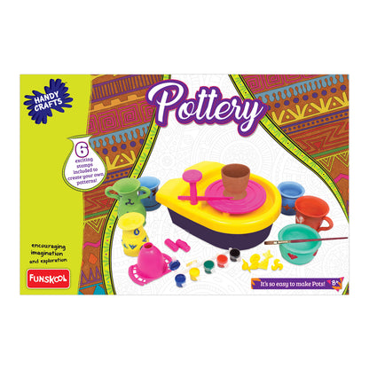 Funskool Handycrafts Motorised Pottery Wheel Kit for Kids Age 8+