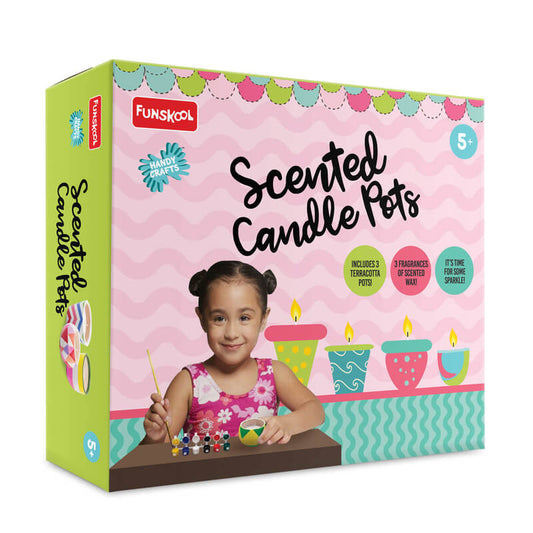 Funskool Handycrafts Scented Candle Pots DIY Craft Kit for Kids