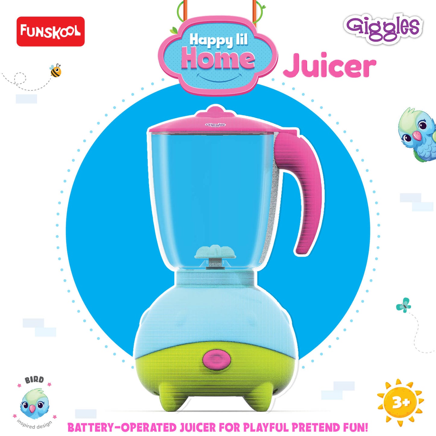 Funskool Happy Lil Home Toy Juicer Set | Kids Kitchen Role Play