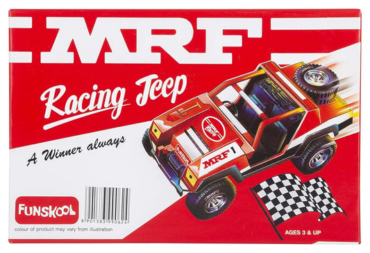 Funskool MRF Racing Jeep Toy Vehicle with Removable Spare Wheel